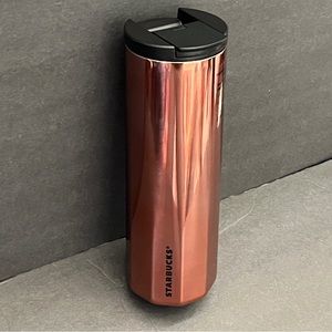NEW Retired Starbucks Rose Gold Faceted Stainless Steel Tumbler 16oz. (2019)